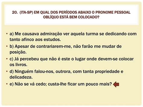 Atividade Sobre Colocação Pronominal