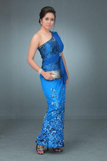 Mya Hnin Yee Lwin Beauty Of Myanmar Modern Dress Fashion
