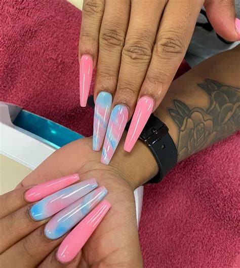 30 Gorgeous Pink And Blue Nails For 2023 Naildesigncode