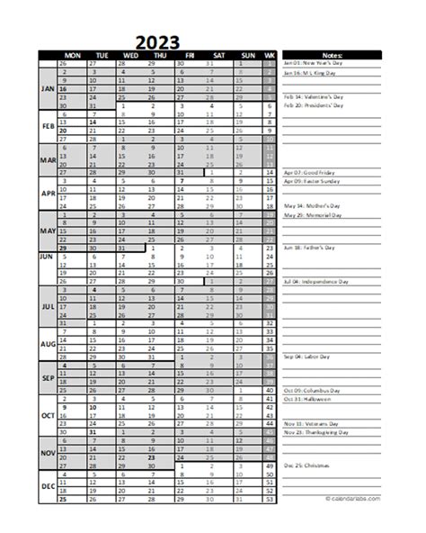 Free 2023 Excel Calendar For Project Management Free Printable Templates