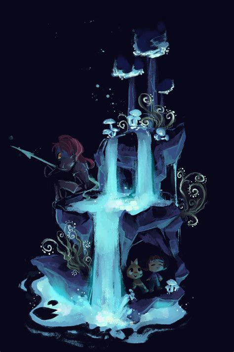 Undertale Waterfall Area By Bedupolker On Deviantart