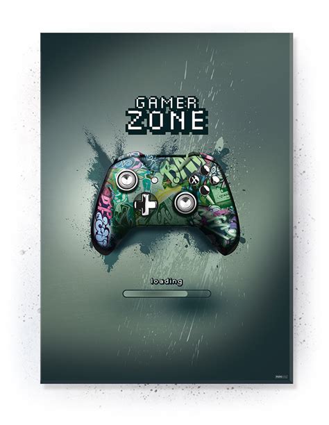 Plakat Canvas Akustik Gaming Zone Gamer Kobmalerier