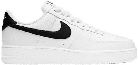 Nike Air Force 1 07 White Black Pebbled Leather Ct2302 100