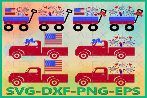 299+ 4Th Of July Truck Svg - SVG,PNG,EPS & DXF File Include