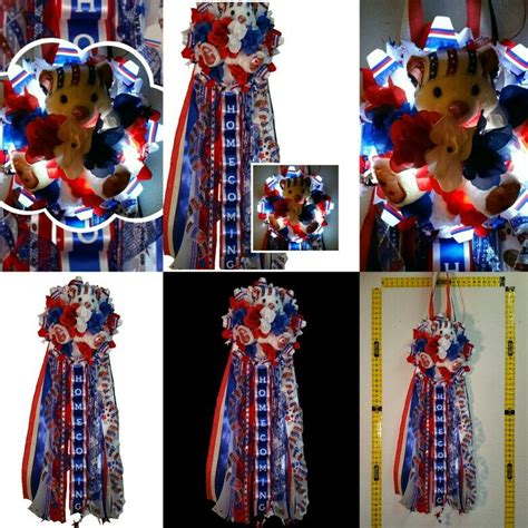 All American Red White And Blue Usa Homecoming Mum