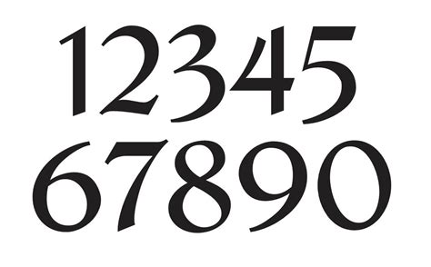 Number Stencil 1 French Chic Font Numbers 0 9 For