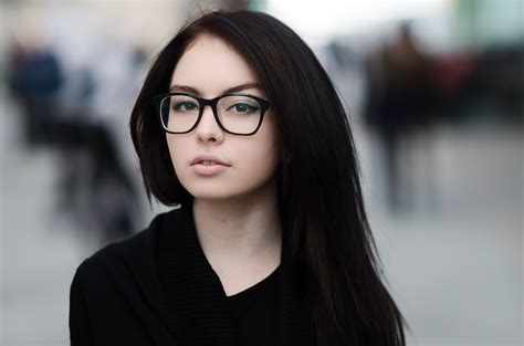 Women Women With Glasses Face Portrait Glasses Depth Of Field