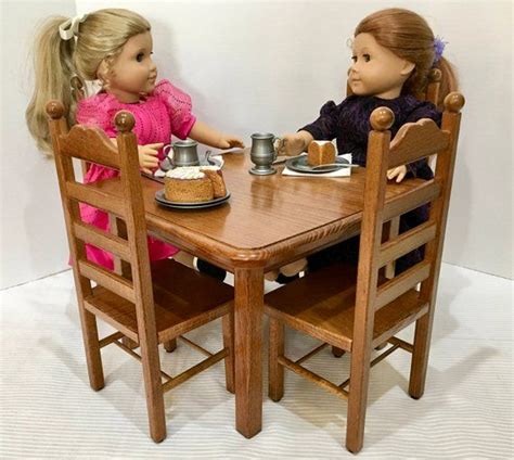 American Doll Table And 4 Chair Set 2019 Shipping Shipping Etsy