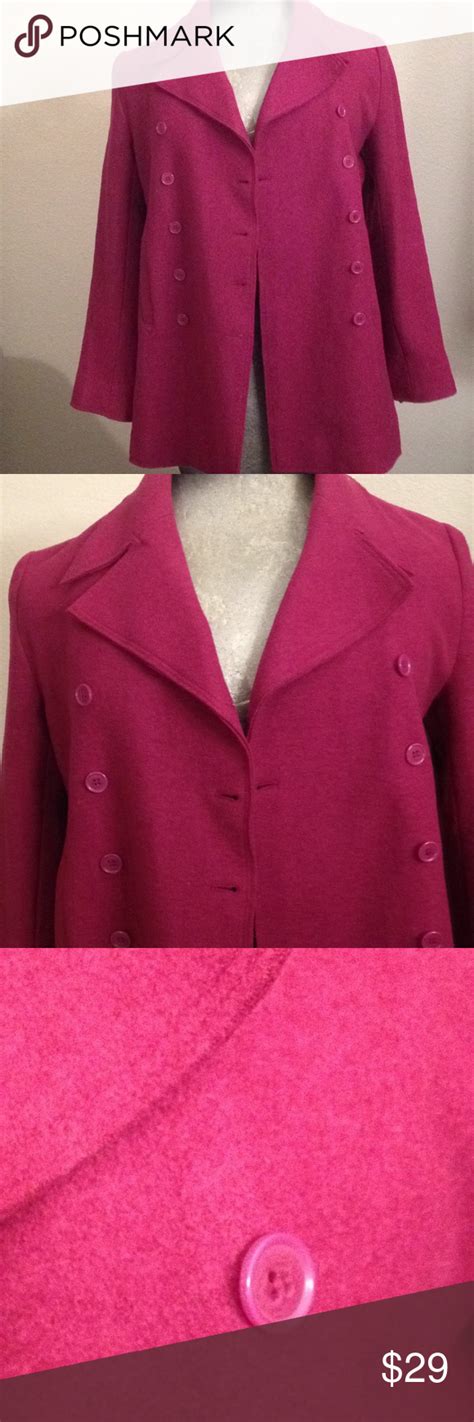 Esprit Unlined Hot Pink Wool Coat Pink Wool Coat Wool Coat Clothes