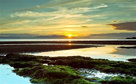 Wallpaper Sunlight Landscape Sunset Sea Bay Nature Shore