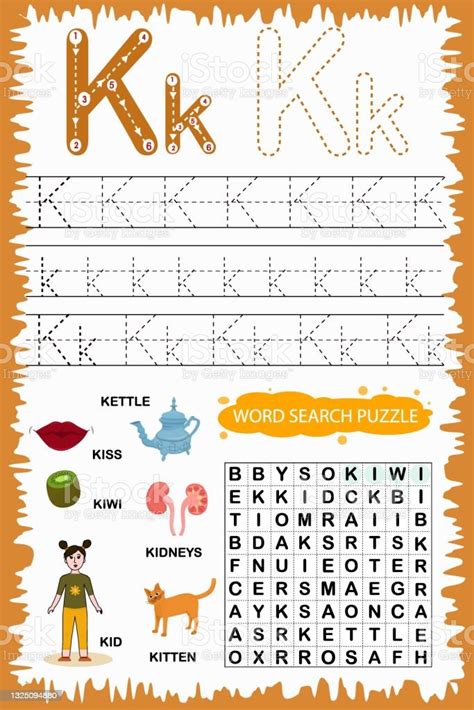 Educational Worksheet For Children Learning The English Alphabet