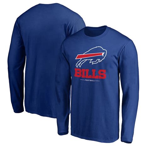 Mens Buffalo Bills Royal Team Lockup Long Sleeve T Shirt