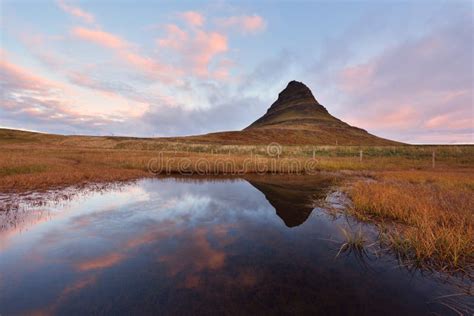 Kirkjufell At Sunrise In Iceland Stock Photo Image Of Landmark