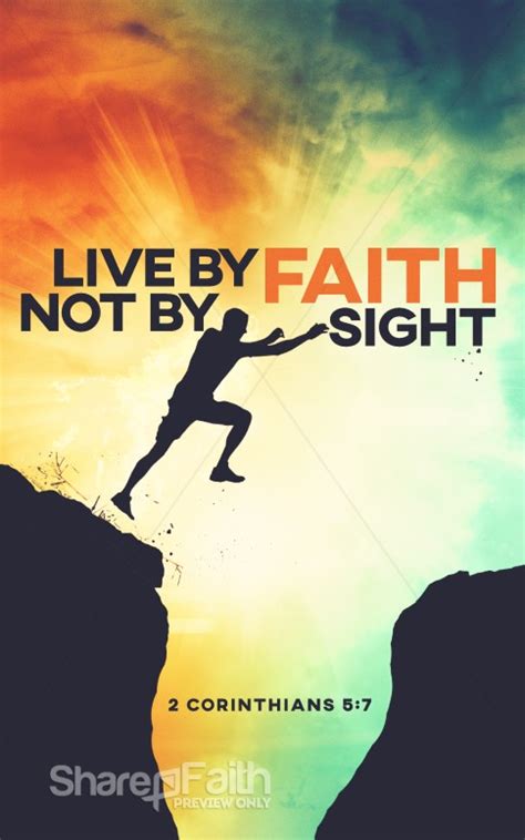 Live By Faith Church Bulletin Sermon Bulletin Covers