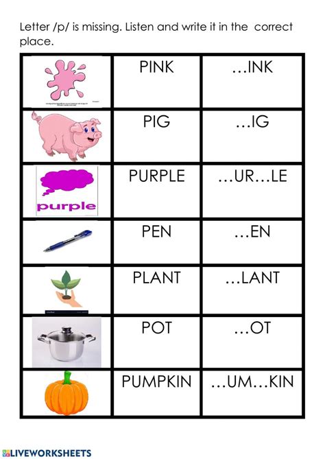 Jolly Phonics Letter Sound P Worksheet