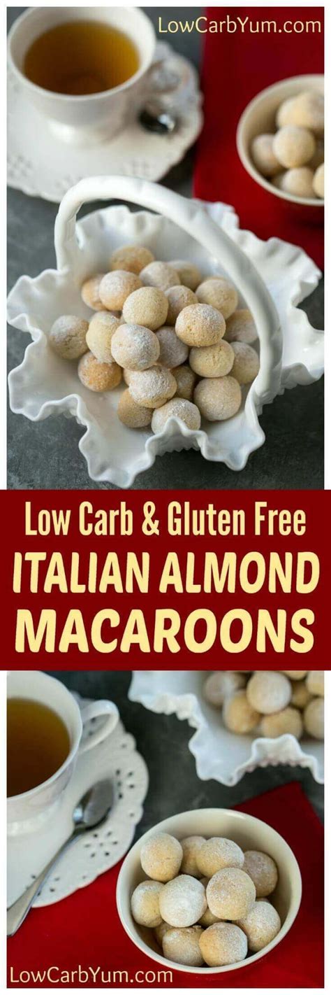 Craving a low cal dessert? Classic gluten free Italian almond macaroons are super ...