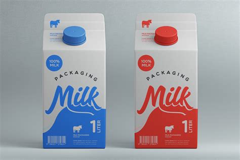 Carton Psd Milk Packaging Mockup Psd Mock Up Templates Pixeden