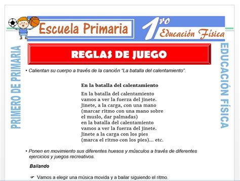 A los niños les encanta divertirse y las primeras cosas que aprenden los niños es imitar las acciones de los adultos, es por esto que este juego para niños de primaria irá de maravilla para. Reglas de Juego para Primero de Primaria - Escuela Primaria