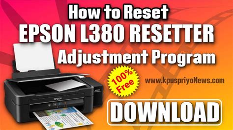 EPSON L Resetter FREE Adjustment Program