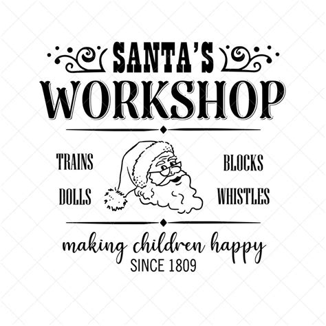 Santas Workshop Sign Svg Christmas Svg Holiday Svg Etsy