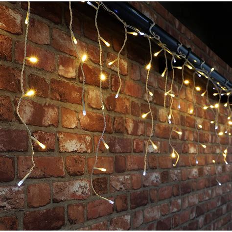 360 warm white and white twinkling led icicle lights with timer 8 52m length christmas outdoor