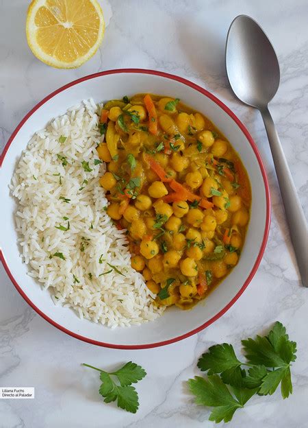 Curry De Garbanzos Con Mango Receta De Cocina Fácil Sencilla Y Deliciosa