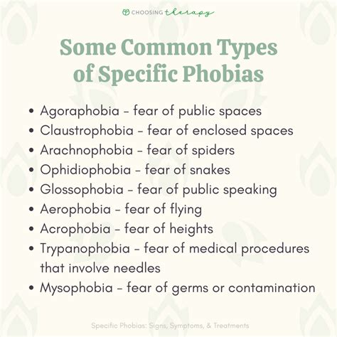 Types Of Phobias