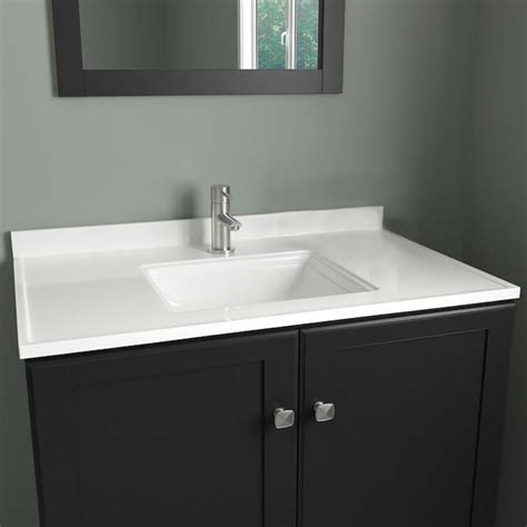 Design House Camilla 37 In Solid White Cultured Marble Single Sink