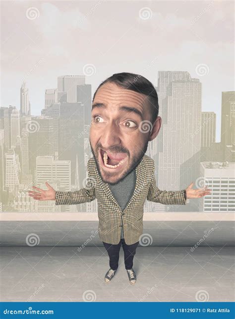 Person With Big Head Stock Image Image Of Face Happy 118129071
