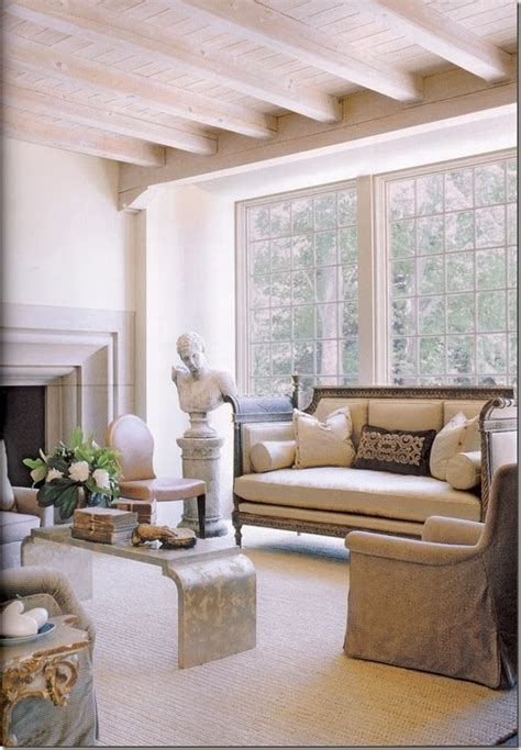 Having an exposed basement ceiling is a new trend right now. Eye For Design: Decorating With White Exposed Beam Ceilings