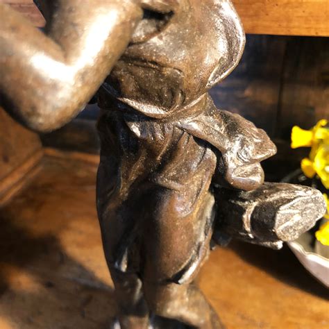 Antique French Ferrand Bronze Spelter Statue Boy With Etsy
