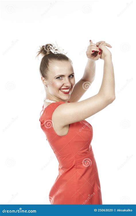 Woman In Red Dress Stock Photo Image Of Delight Model 25063020