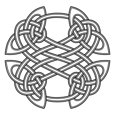 Round Celtic Scandinavian Design Celtic Pattern Stock Vector