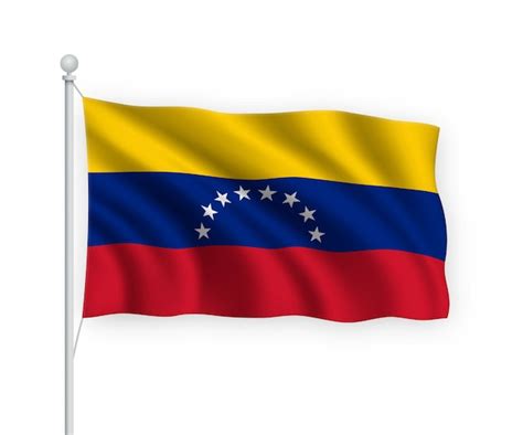Bandera Colgante Realista De Venezuela Vector Premium