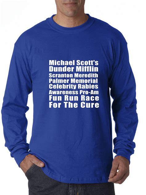 Trendy Usa Trendy Usa 980 Unisex Long Sleeve T Shirt Michael Scott