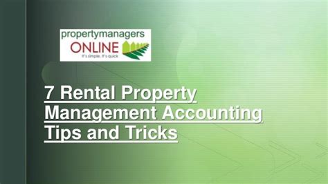 7 Rental Property Management Accounting Tips And Tricks