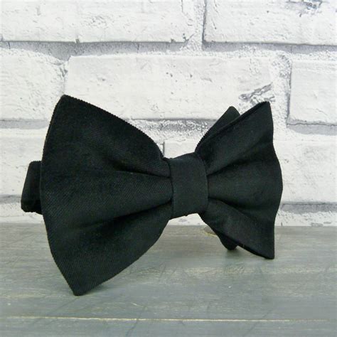 Cotton Velvet Oversized Bow Tie By Moaning Minnie