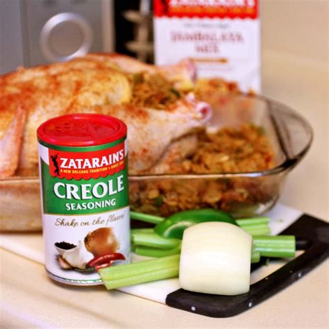 This roast chicken recipe takes little time to prep and then into the oven it goes. Zatarain's Roasted Chicken with Jambalaya Stuffing # ...
