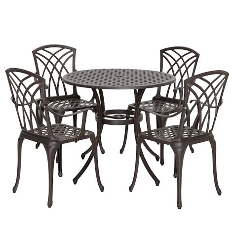 Nuu Garden 5 Piece Black Patio Dining Set In The Patio Dining Sets