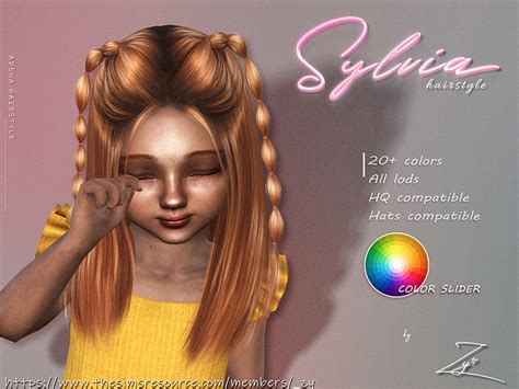 Sylvia Hairstyle Double Bubble Braids For Toddlers The Sims 4 Catalog