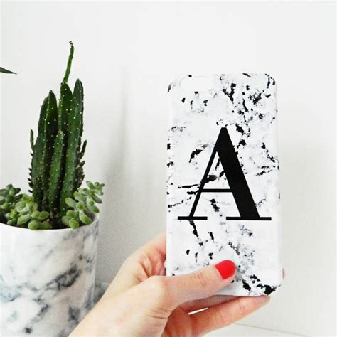 Personalised Marbled Single Letter Phone Case By Rianna Phillips