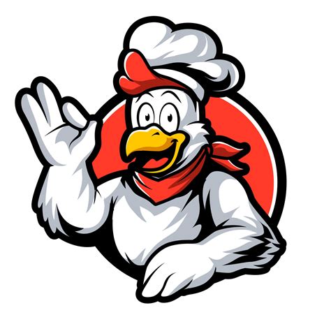Chicken Mascot Logo Vector Chicken Vector Illustration Organic Farm