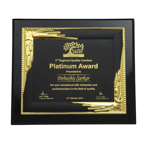 Wooden Plaque For Appreciation Award Size Standard Rs 650 Piece