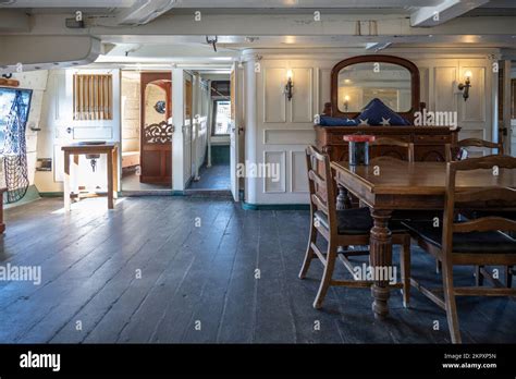 Captains Cabin On The Uss Constitution Showing Mostly The Starboard