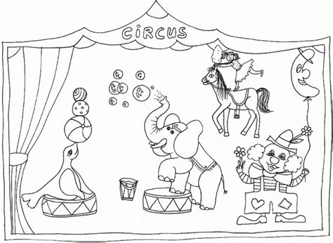 20 Free Printable Circus Coloring Pages