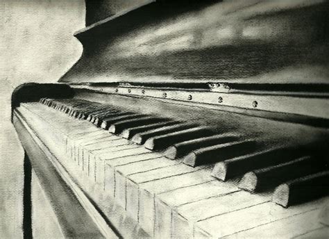 Piano Pencil Drawing