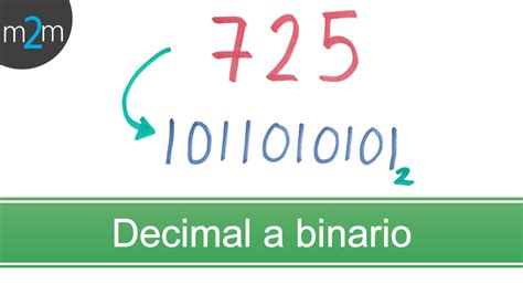 Convertir Un Número Decimal A Binario Sistemas De Numeración 7 De 13