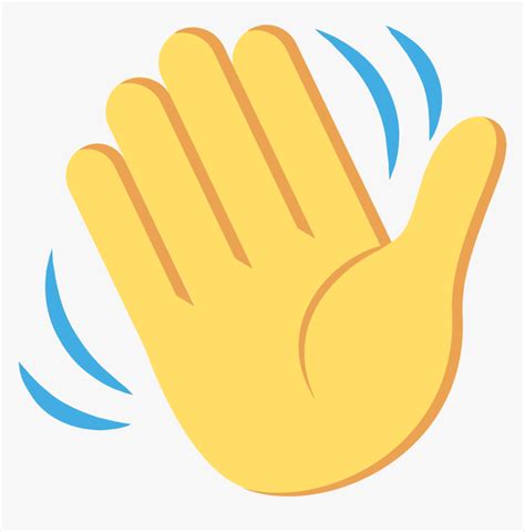 Waving Hand Emoji Svg Png Download Waving Hand Emoji Black