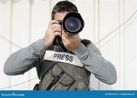 Professional Photojournalist Stock Photo Image Of Paparazzi