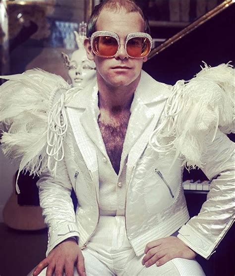 As the slot was announced john reminisced about the past Elton John White Jacket With Feathers- Usajacket